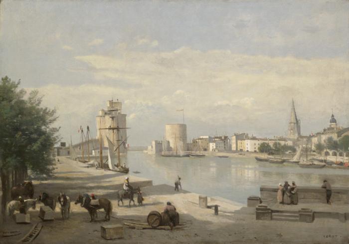 Jean-Baptiste-Camille Corot The Harbor of La Rochelle oil painting image
